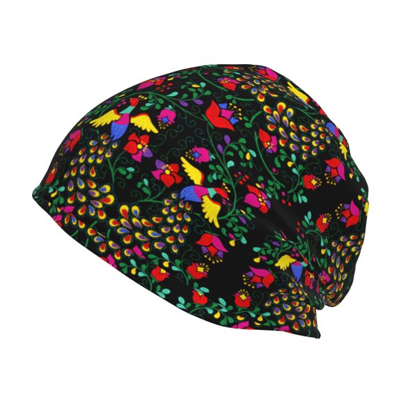 Logiee Mexican Flower 2 Print Unisex Knit Beanie for Men Women Winter Hat,Beanies Skull Caps
