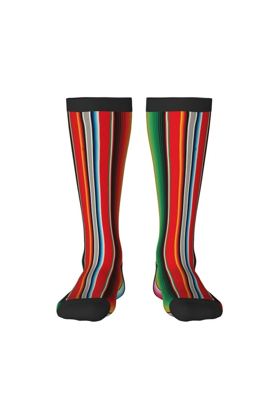 Mexican Serape Blanket Stripes Print Gift Stocking Stuffers,Adult Stockings,Novelty Socks,Funny Socks Birthday Running Walking Sleeping