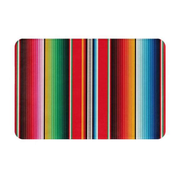 Logiee Mexican Serape Blanket Stripes Print Welcome Mats for Entryway,Door Mat for Front Door,Entry Mat,Doormat for Garden, Garage, Patio, Home, Porch Decor