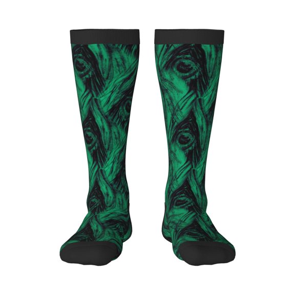 Logiee Mint Bird Feathers Print Gift Stocking Stuffers,Adult Stockings,Novelty Socks,Funny Socks Birthday Running Walking Sleeping