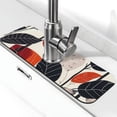 thumbnail image 1 of Logiee Modern Abstract Leaf Pattern Print Kitchen Sink Splash Guard Faucet Mat for Splash Guard Behind Faucet Drip Catcher for Kitchen,Bathroom,Sink Mat,Dish Drying Mat,Bathroom-15" X 5.5", 1 of 7