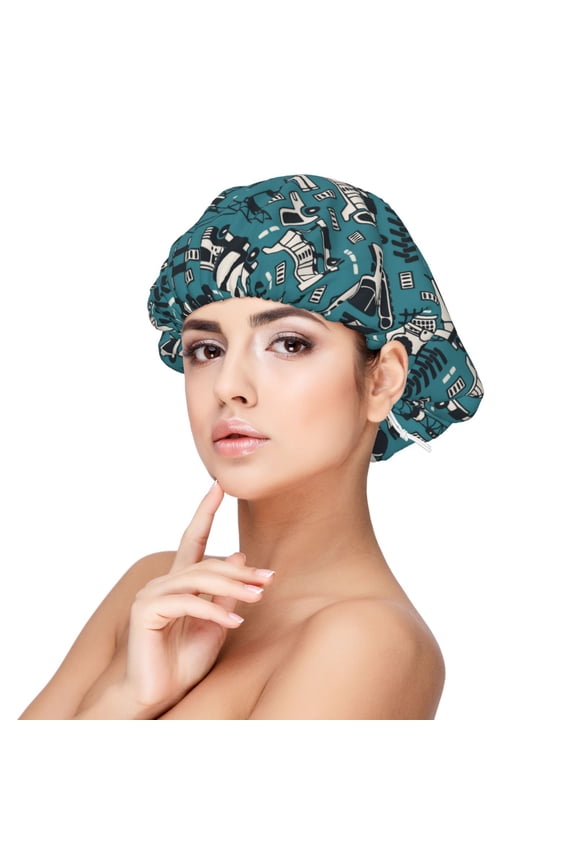 Modern Excavator Print Silk Bonnet Satin Bonnet for Sleeping Women and Men,Double Layer Hair Bonnet for Curly Braids Hair