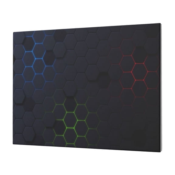 Logiee Modern Hexagonal Neon Grid Print Canvas Wall Art,Canvas Picture Prints with Frame, Wall Art Decorative,Canvas Decorative,Suitable for Living Room Bedroom Office Room 30x40