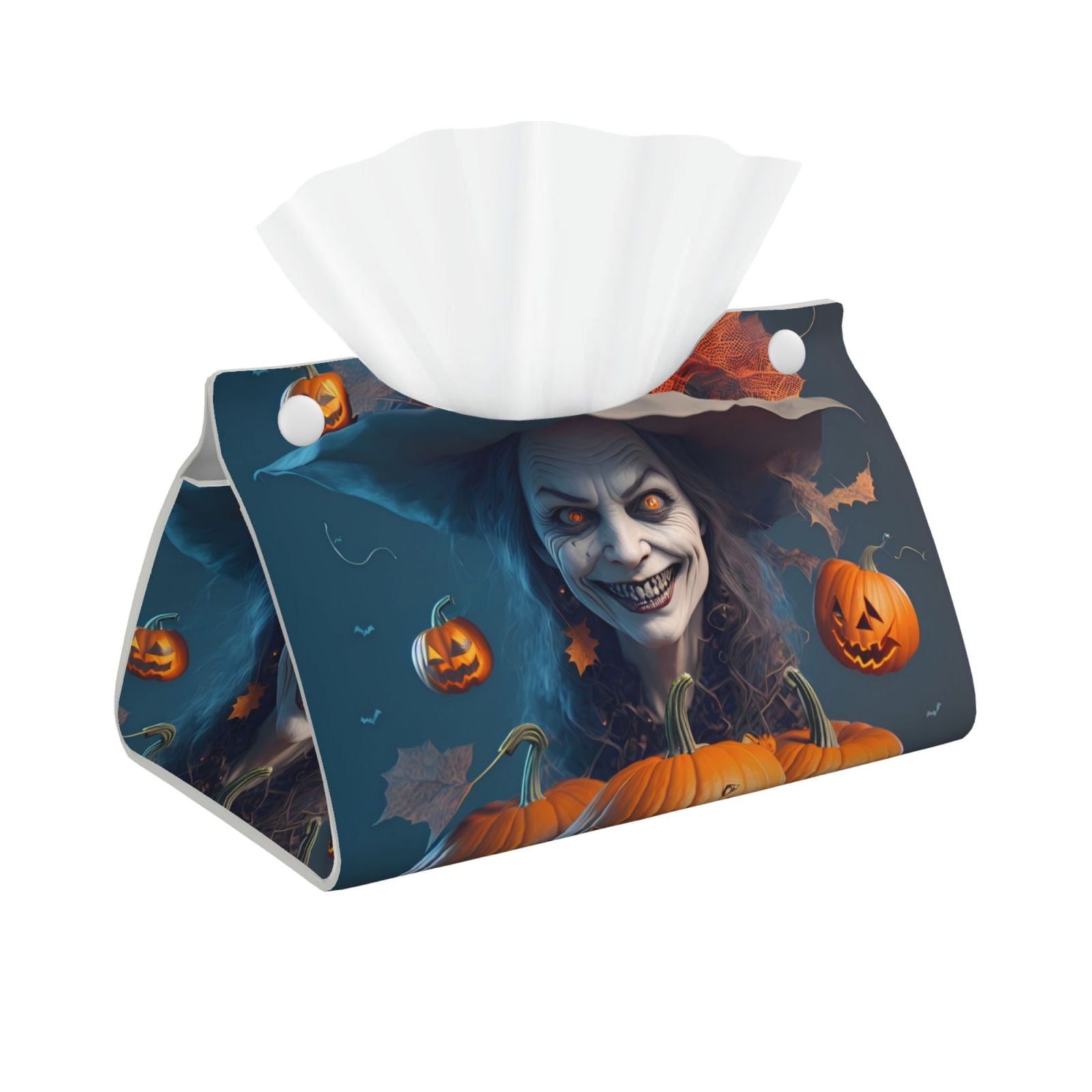 Logiee Modern Style Pumpkin Witch Print Tissue Box Cover,Stylish Tissue ...