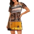 thumbnail image 1 of Logiee Modern Urban Monkey Print Nightgowns for Women,Soft Short-Sleeved Lightweight Sleepwear, Loose Sleepshirts, 1 of 6