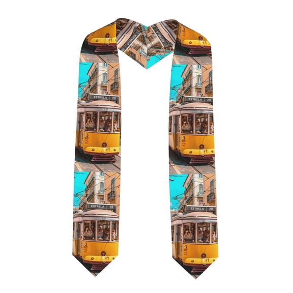 Logiee Modern Urban Monkey Print Unisex Adult Graduation Stole Shawl 72" Long for Academic Commencements Shawl-Sharp Corner