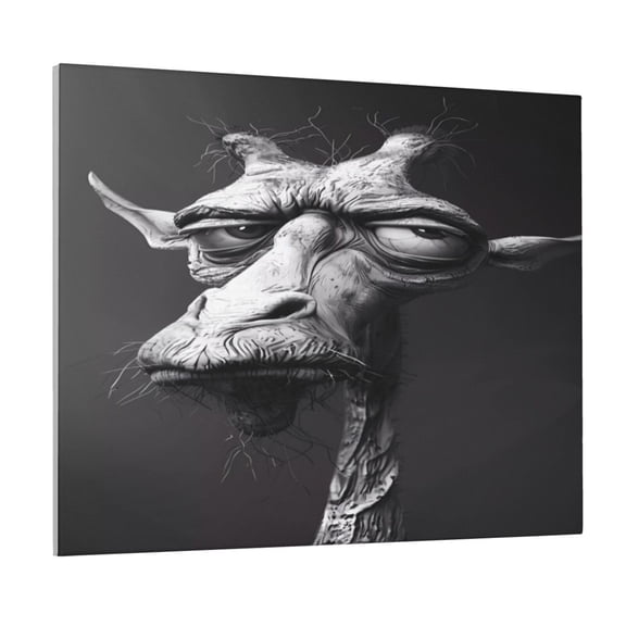 Logiee Monochrome Giraffe Expression Print Canvas Wall Art ,Art Poster,Canvas Decorative Picture,Decor Wall Pictures for Living Room Bedroom Bathroom,Ready to Hang