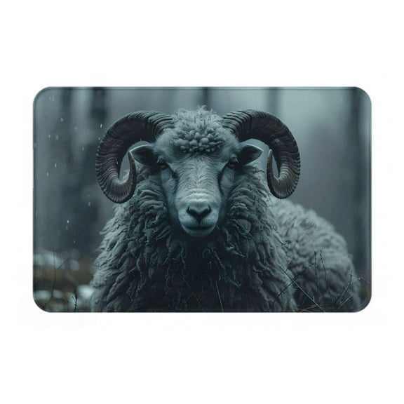 Logiee Moody Ram Portrait Print Welcome Mats for Entryway,Door Mat for Front Door,Entry Mat,Doormat for Garden, Garage, Patio, Home, Porch Decor