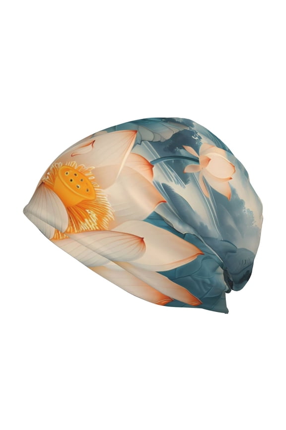 Mountain Lotus Serenity Print Unisex Knit Beanie for Men Women Winter Hat,Beanies Skull Caps