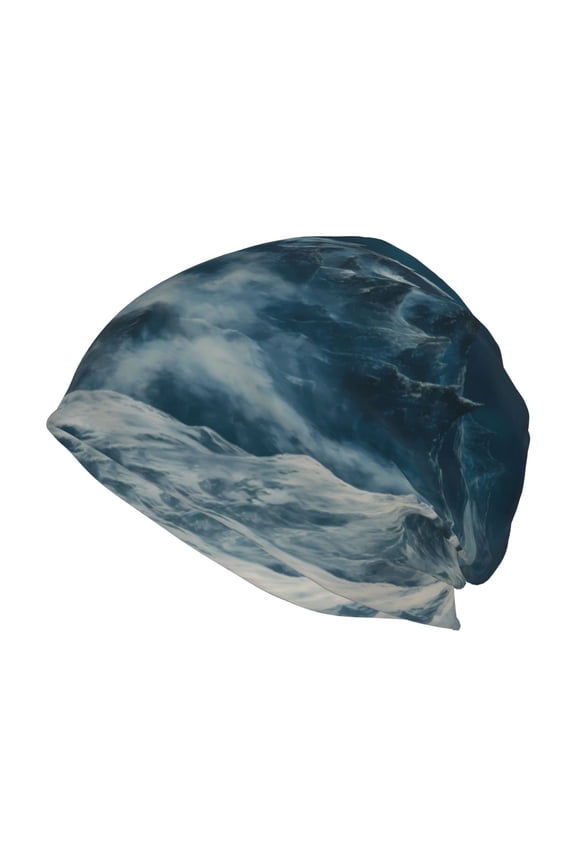 Mysterious Moonlit Mountains Print Unisex Knit Beanie for Men Women Winter Hat,Beanies Skull Caps