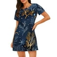 thumbnail image 1 of Logiee Mystical Underwater Coral Scene Print Nightgowns for Women,Soft Short-Sleeved Lightweight Sleepwear, Loose Sleepshirts, 1 of 6