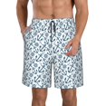 thumbnail image 1 of Logiee Nautical Theme Anchors Print Mens Swim Trunks Quick Dry Board Shorts,Breathable Hawaii Beach Shorts Swimwear Bathing Suits-Medium, 1 of 6