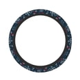 thumbnail image 1 of Logiee Navy Blue Geometric Print Breathable Elastic Steering Wheel Cover, Non-Slip Stretch Steering Wheel Protector,Universal 15 Inch Fit Auto, Suvs, Truck, 1 of 6