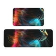 thumbnail image 1 of Logiee Neon Spectrum Cat Portrait Print Kitchen Mats for Floor Sets of 2,Waterproof Kitchen Rugs,Non Slip Comfort Standing Mat Rug for Home,Runner,Sink,Office,Laundry, 1 of 6