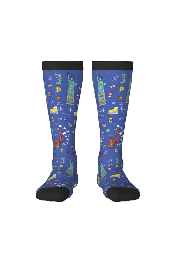 New-York City Print Gift Stocking Stuffers,Adult Stockings,Novelty Socks,Funny Socks Birthday Running Walking Sleeping