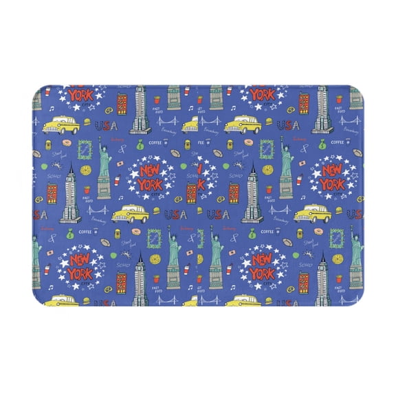 Logiee New-York City Print Welcome Mats for Entryway,Door Mat for Front Door,Entry Mat,Doormat for Garden, Garage, Patio, Home, Porch Decor