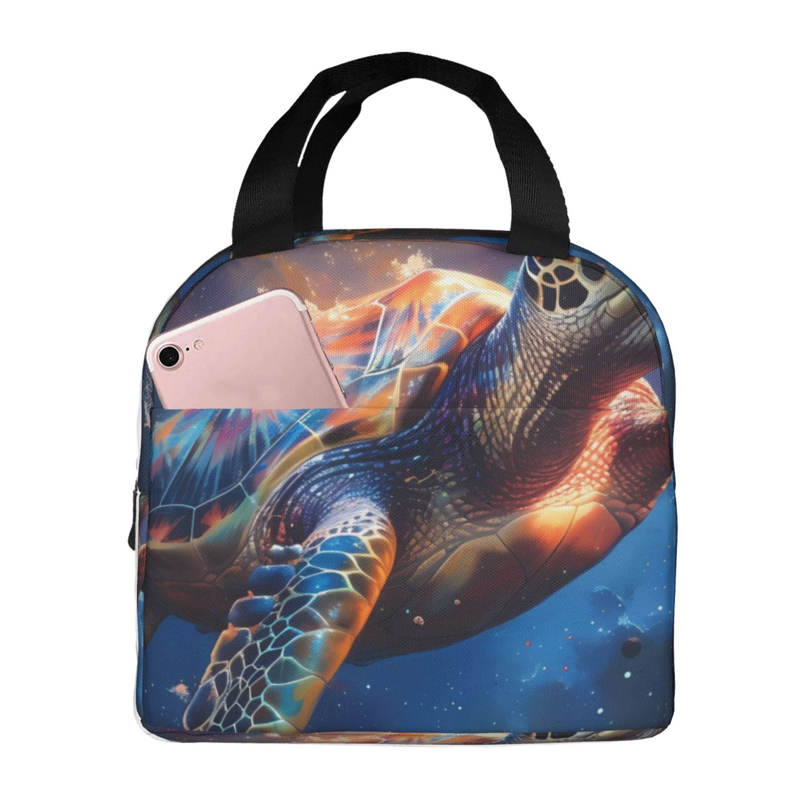 Logiee Night Sky Turtle Print Lunch Bag,Lunch Box for Women Men ...