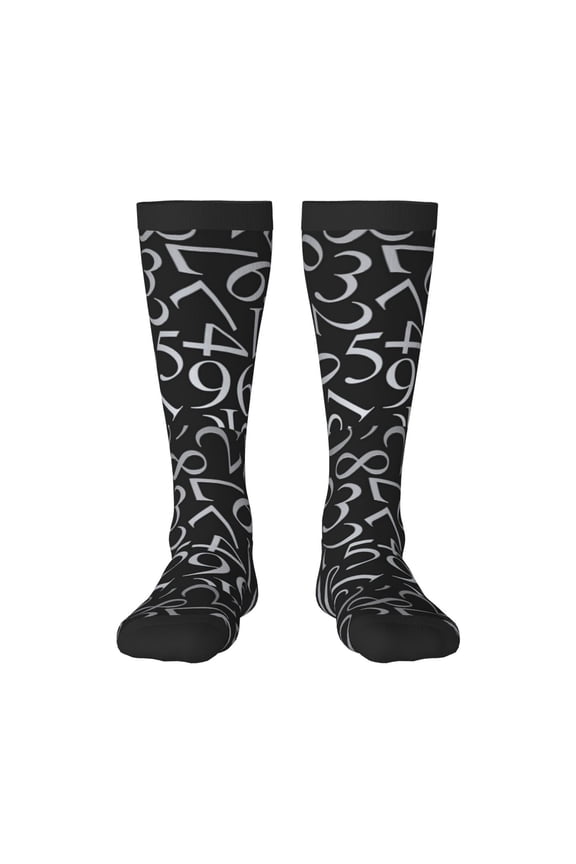 Numbers Print Gift Stocking Stuffers,Adult Stockings,Novelty Socks,Funny Socks Birthday Running Walking Sleeping