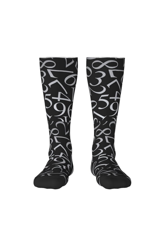 Numbers Print Gift Stocking Stuffers,Adult Stockings,Novelty Socks,Funny Socks Birthday Running Walking Sleeping