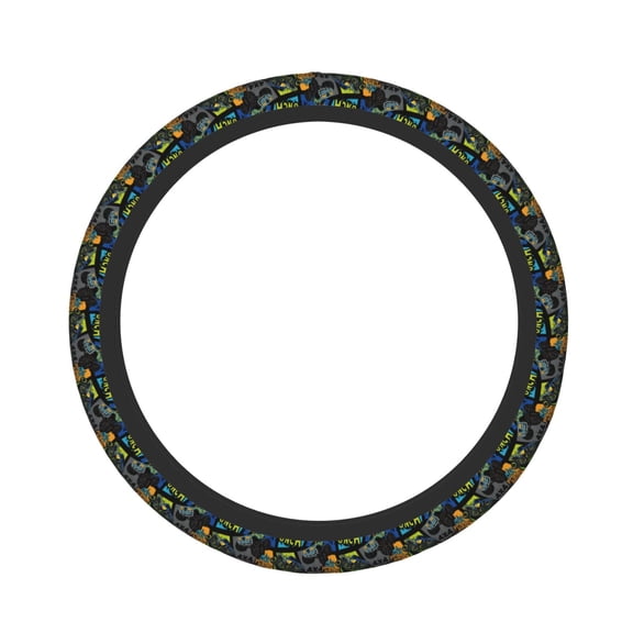 Logiee Off-Road Vehicle Print Breathable Elastic Steering Wheel Cover, Non-Slip Stretch Steering Wheel Protector,Universal 15 Inch Fit Auto, Suvs, Truck