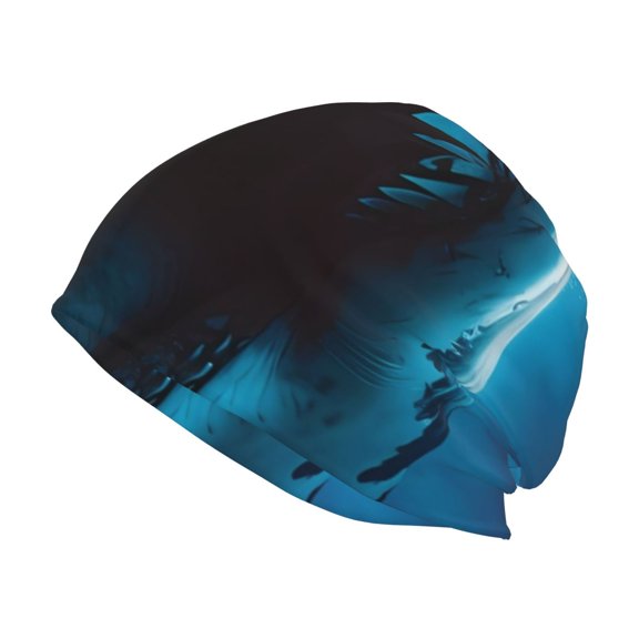 Logiee Open-Mouthed Shark Print Unisex Knit Beanie for Men Women Winter Hat,Beanies Skull Caps