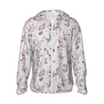 thumbnail image 1 of Logiee Orchids Flowers Print Men's Women Light Jacket Full Zip Sun Protection Hoodie Long Sleeve Sun Shirts for Men Hiking Fishing Zip Pockets-Medium, 1 of 8
