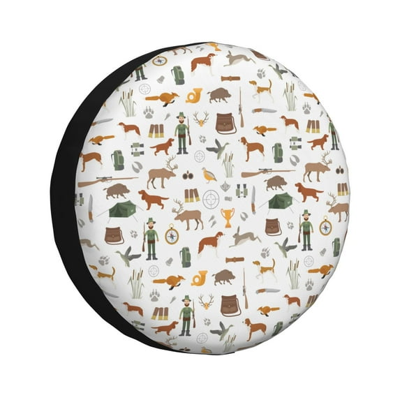 Logiee Outdoor Living Print Spare Tire Cover, Universal Wheel Protectors,Waterproof Dust-Proof UV Sun Wheel Tire Cover,Fit for SUV, RV, Travel Trailer, Truck-14 inch