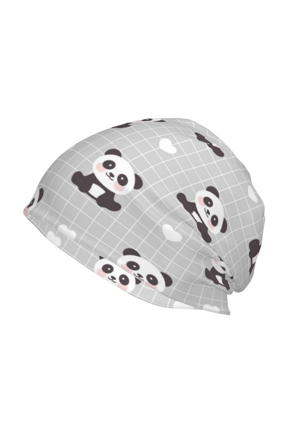 Panda Bear Print Unisex Knit Beanie for Men Women Winter Hat,Beanies Skull Caps