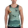 thumbnail image 1 of Logiee Paper Fox Crow Fantasy Print Men's Workout Tank Top,Quick Dry Workout Tank Top,Gym Muscle Tee,Fitness Bodybuilding Sleeveless T Shirt-3X-Large, 1 of 7