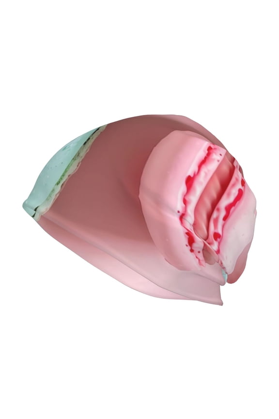 Pastel Macarons Delight Print Unisex Knit Beanie for Men Women Winter Hat,Beanies Skull Caps