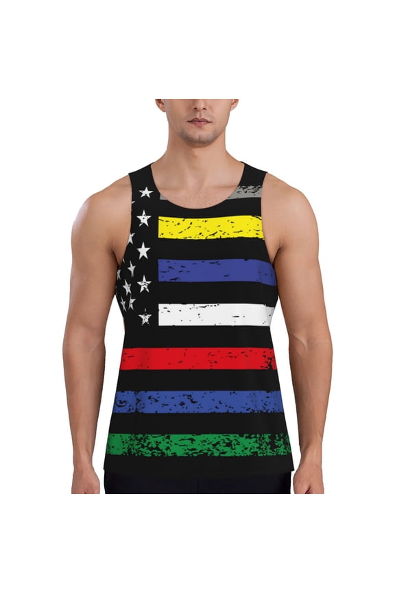 Patrick’s Day Gnomes Print Men's Workout Tank Top,Quick Dry Workout Tank Top,Gym Muscle Tee,Fitness Bodybuilding Sleeveless T Shirt-3X-Large