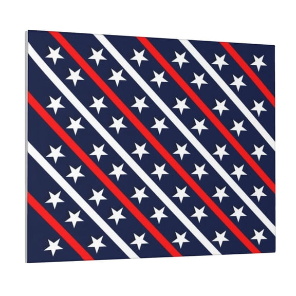 Logiee Patriotic Star Print Canvas Wall Art ,Art Poster,Canvas Decorative Picture,Decor Wall Pictures for Living Room Bedroom Bathroom,Ready to Hang