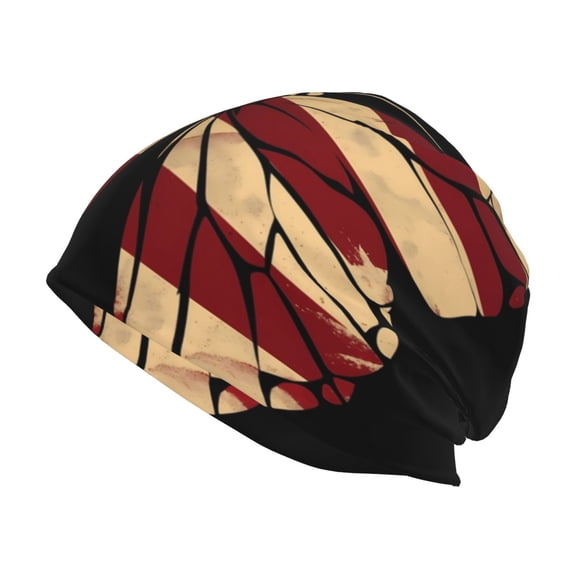 Logiee Patriotic USA Butterfly Art Print Unisex Knit Beanie for Men Women Winter Hat,Beanies Skull Caps