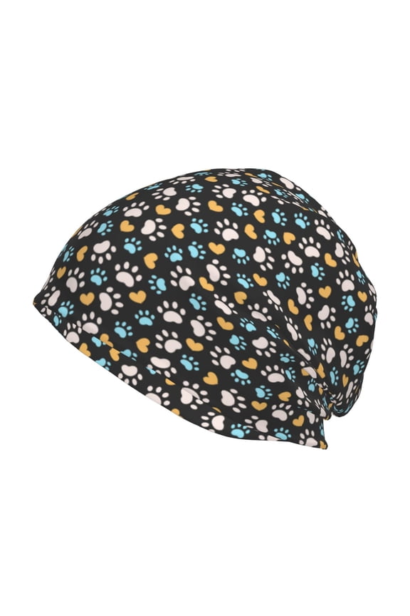 Paw Animal Print Unisex Knit Beanie for Men Women Winter Hat,Beanies Skull Caps