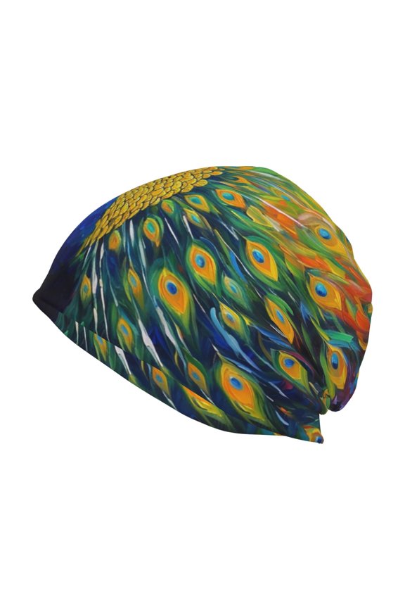Peacocks Print Unisex Knit Beanie for Men Women Winter Hat,Beanies Skull Caps