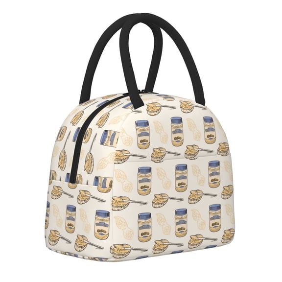 Logiee Peanuts Print Lunch Bag for Women & Men,Adult Insulated Lunch Box,Food Lunch Containers,Reusable High Capacity Lunch Tote Bags for Work, Travel, Outdoor
