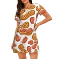 thumbnail image 1 of Logiee Peanuts4 Print Nightgowns for Women,Soft Short-Sleeved Lightweight Sleepwear, Loose Sleepshirts, 1 of 6