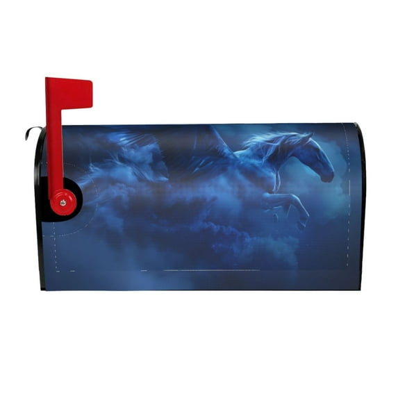 Logiee Pegasus Night Sky Print Post Letter Box Wrap Decor, Mailbox Cover Suitable for Standard Mailbox and Large Size Mailbox,Outdoor Yard Decoration-25.5x21 in