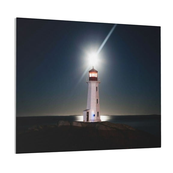 Logiee Peggy's Cove Lighthouse Print Canvas Wall Art ,Art Poster,Canvas Decorative Picture,Decor Wall Pictures for Living Room Bedroom Bathroom,Ready to Hang