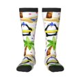 thumbnail image 1 of Logiee Penguins On The Beach Print Gift Stocking Stuffers,Adult Stockings,Novelty Socks,Funny Socks Birthday Running Walking Sleeping, 1 of 6
