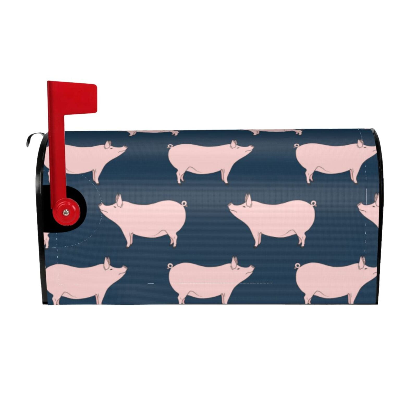 Logiee Pig 1 Print Post Letter Box Wrap Decor, Mailbox Cover Suitable for Standard Mailbox and Large Size Mailbox,Outdoor Yard Decoration-25.5x21 in