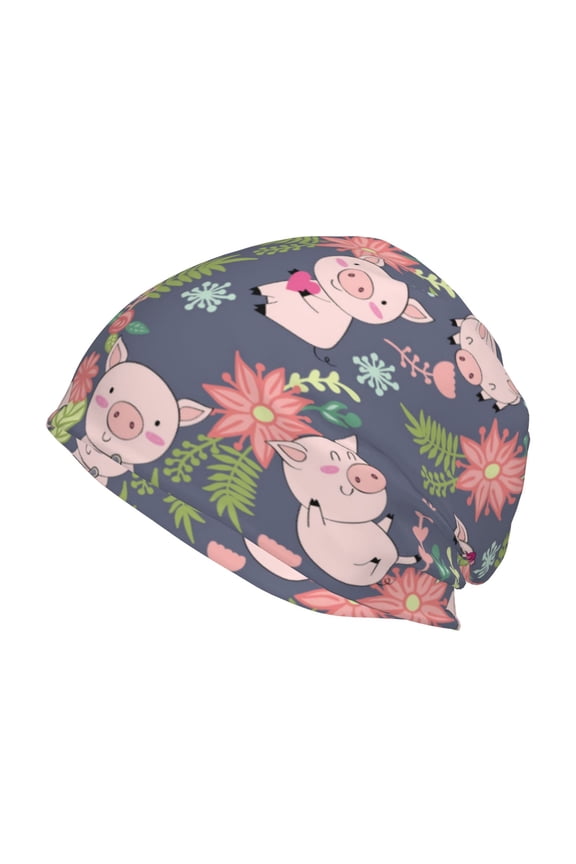 Pigs 1 Print Unisex Knit Beanie for Men Women Winter Hat,Beanies Skull Caps