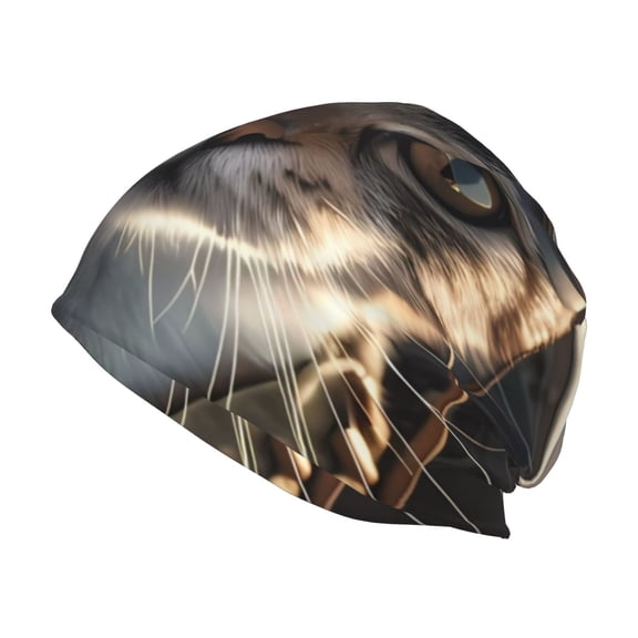 Logiee Pilot Cat In Vintage Plane Print Unisex Knit Beanie for Men Women Winter Hat,Beanies Skull Caps