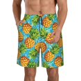 thumbnail image 1 of Logiee Pineapple Print Mens Swim Trunks Quick Dry Board Shorts,Breathable Hawaii Beach Shorts Swimwear Bathing Suits-Large, 1 of 6