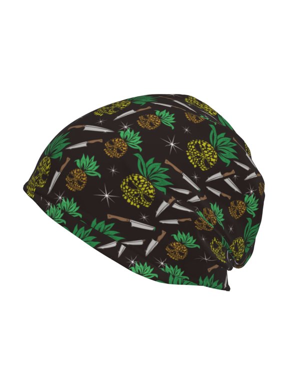 Pineapples Print Unisex Knit Beanie for Men Women Winter Hat,Beanies Skull Caps
