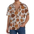 thumbnail image 1 of Logiee Pinecone Autumn Pattern Print Men's Button Down Shirts Short Sleeve, Summer Beach Shirts,Vacation Wedding Shirts,Men's Casual Button-Down Shirts with Pocket-XX-Large, 1 of 5