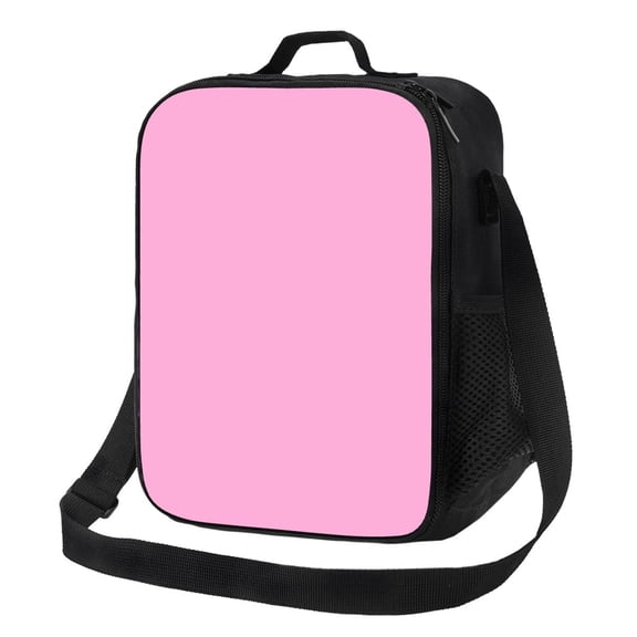Logiee Pink Print Insulated Lunch Bag for Women/Men, Reusable Lunch Box for Office Work School Picnic Beach,Leakproof Freezable Cooler Bag with Shoulder Strap