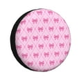 thumbnail image 1 of Logiee Pink bows Print Spare Tire Cover, Universal Wheel Protectors,Waterproof Dust-Proof UV Sun Wheel Tire Cover,Fit for SUV, RV, Travel Trailer, Truck-16 inch, 1 of 6