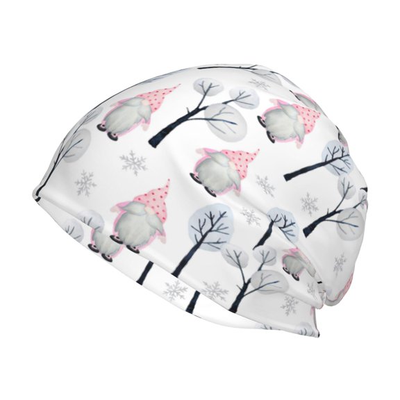Logiee Pink oldman Winter Forest Print Unisex Knit Beanie for Men Women Winter Hat,Beanies Skull Caps