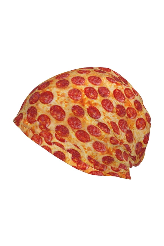 Pizza Print Unisex Knit Beanie for Men Women Winter Hat,Beanies Skull Caps